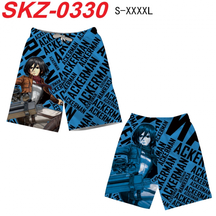 Shingeki no Kyojin Anime full-color digital printed beach shorts from S to 4XL SKZ-0330