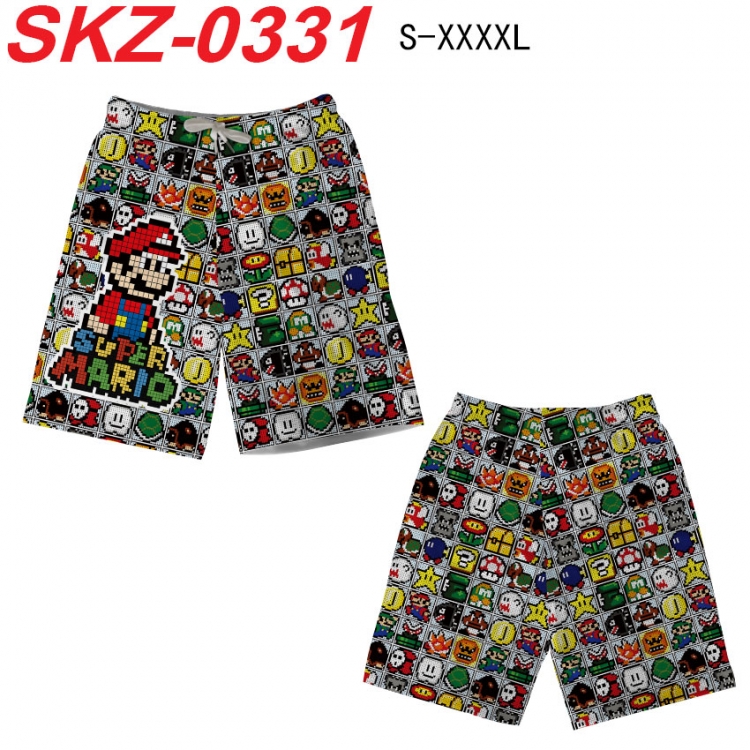Super Mario Anime full-color digital printed beach shorts from S to 4XL SKZ-0331
