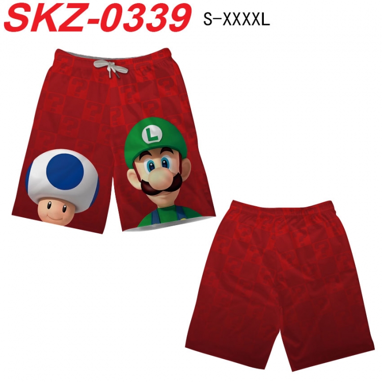 Super Mario Anime full-color digital printed beach shorts from S to 4XL SKZ-0339
