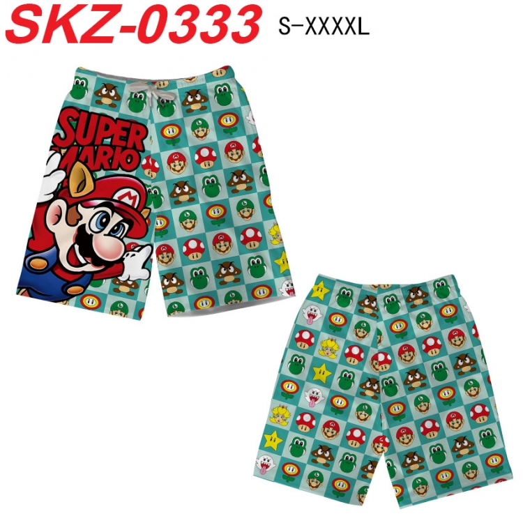 Super Mario Anime full-color digital printed beach shorts from S to 4XL  SKZ-0333