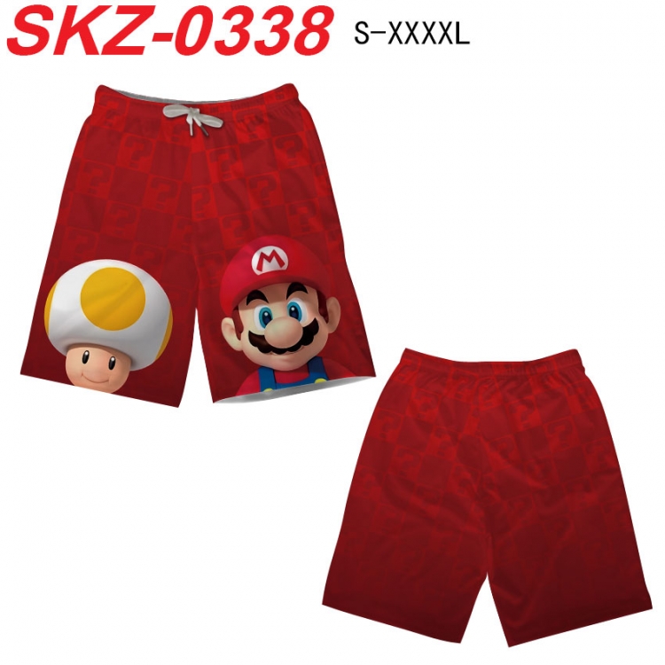 Super Mario Anime full-color digital printed beach shorts from S to 4XL SKZ-0338