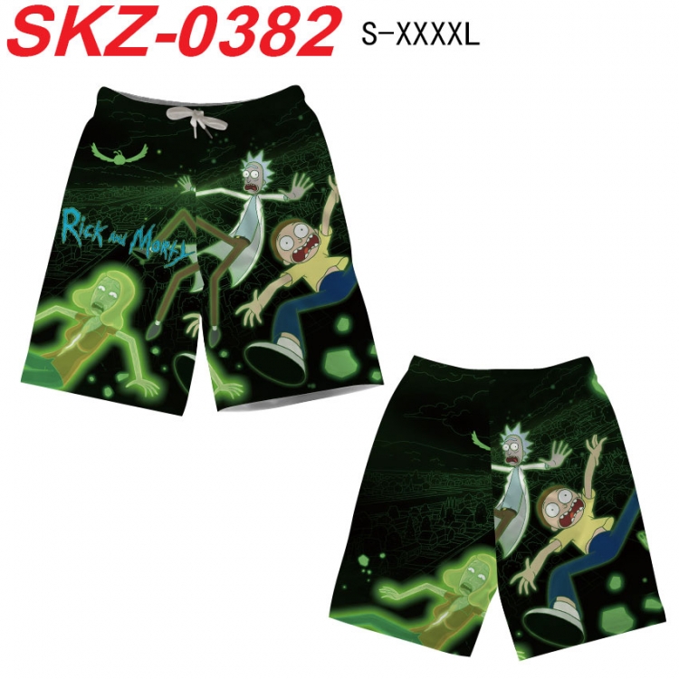 Rick and Morty Anime full-color digital printed beach shorts from S to 4XL SKZ-0382