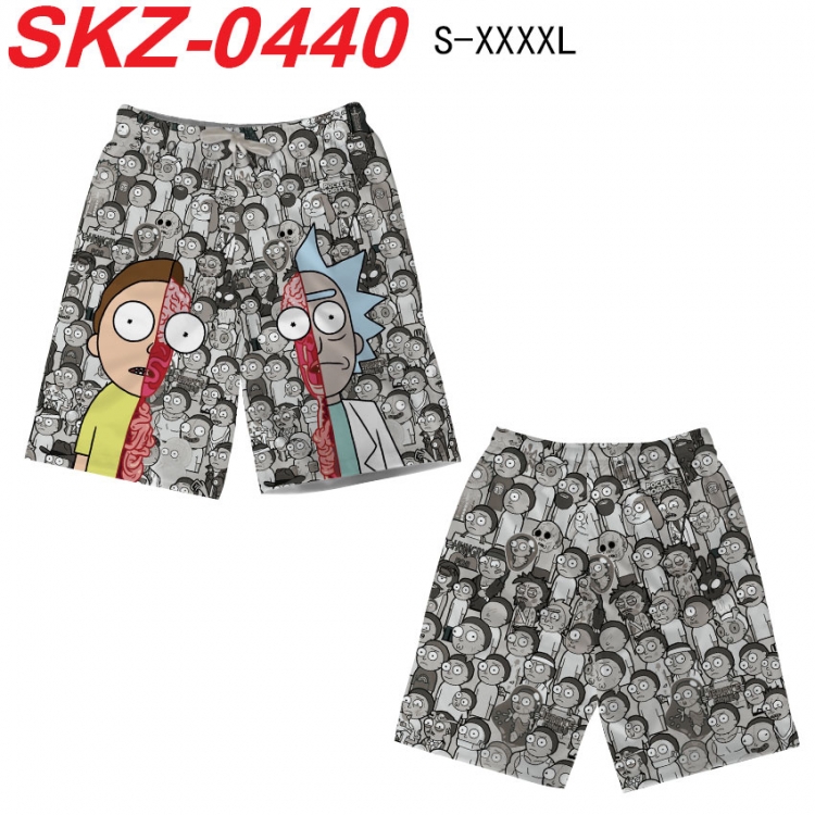 Rick and Morty Anime full-color digital printed beach shorts from S to 4XL SKZ-0440