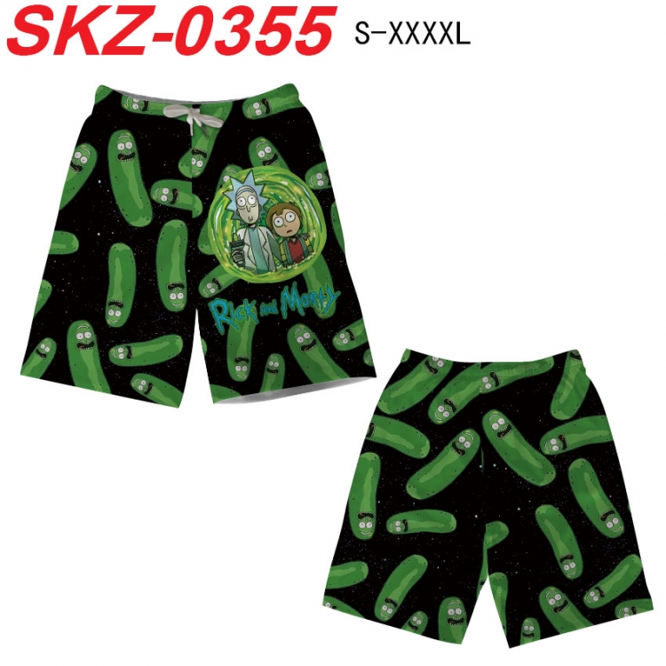 Rick and Morty Anime full-color digital printed beach shorts from S to 4XL SKZ-0355