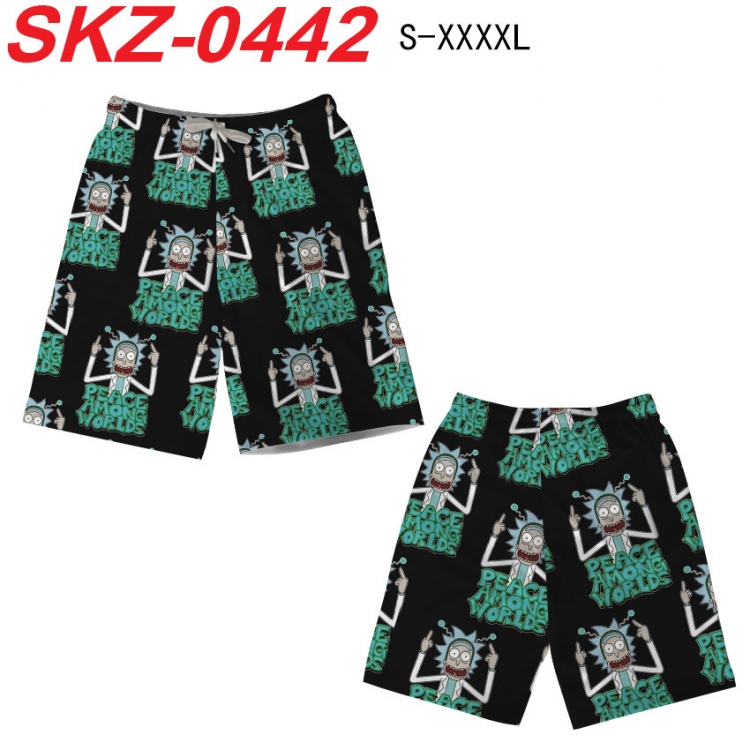 Rick and Morty Anime full-color digital printed beach shorts from S to 4XL SKZ-0442