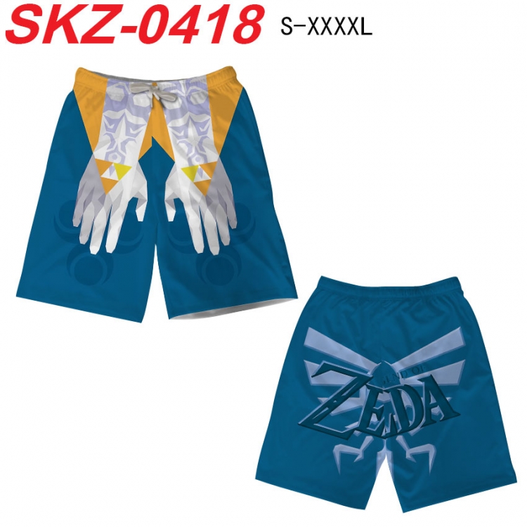 The Legend of Zelda Anime full-color digital printed beach shorts from S to 4XL SKZ-0418