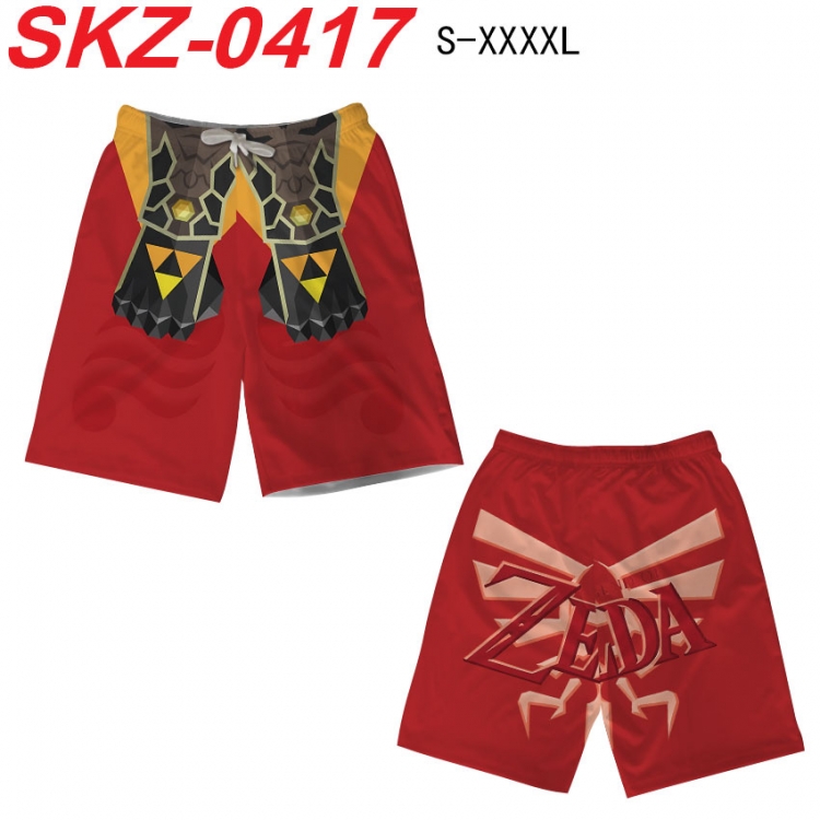 The Legend of Zelda Anime full-color digital printed beach shorts from S to 4XL  SKZ-0417