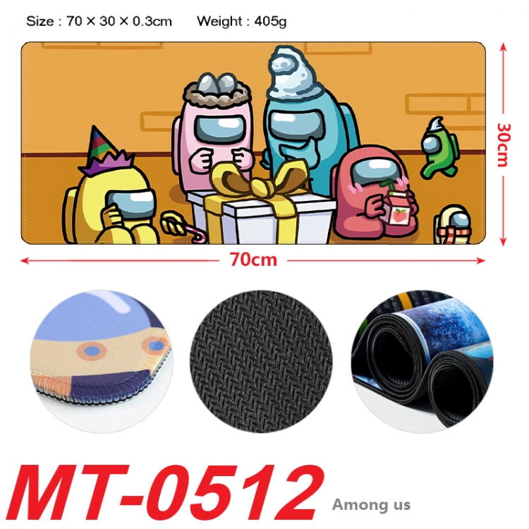 Among us Anime peripheral lock edge mouse pad 70X30cm  MT-0512