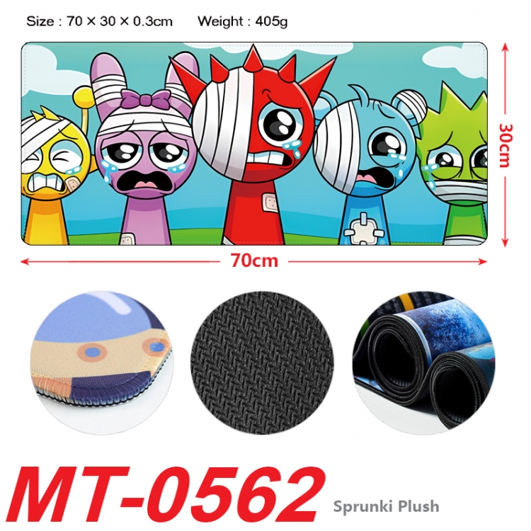 Sprunki Plush Anime peripheral lock edge mouse pad 70X30cm  MT-0562