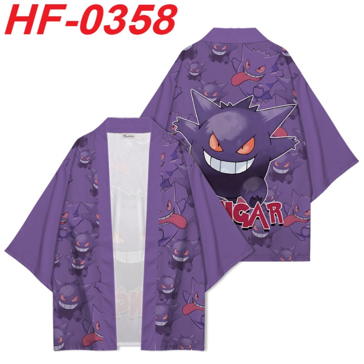 Pokemon Anime digital printed French velvet kimono top from S to 4XL HF-0358