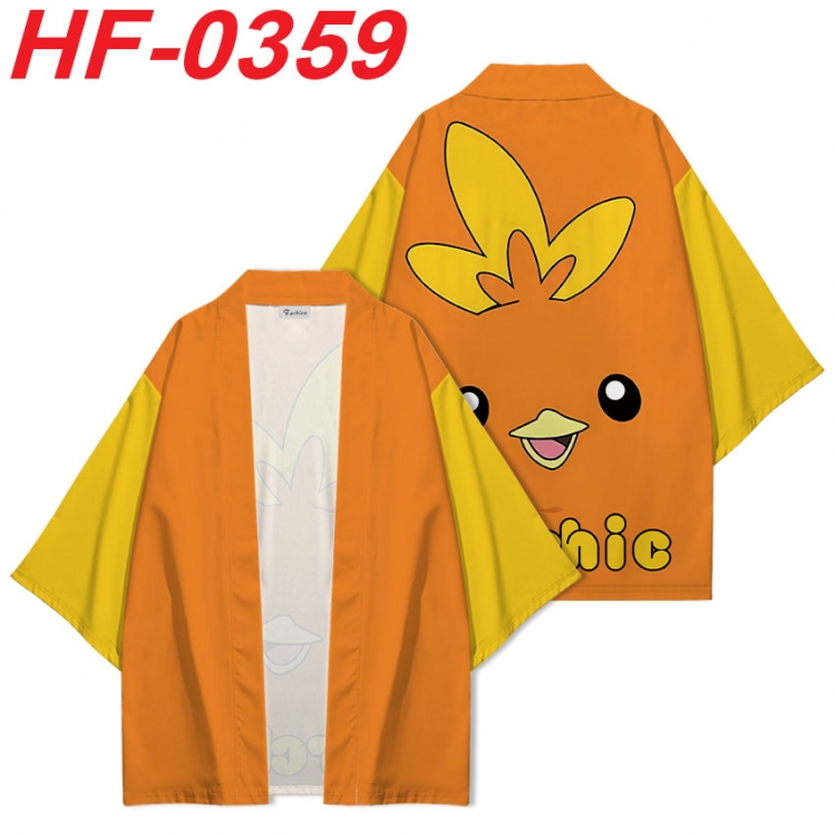 Pokemon Anime digital printed French velvet kimono top from S to 4XL  HF-0359