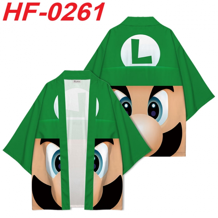 Super Mario Anime digital printed French velvet kimono top from S to 4XL HF-0261