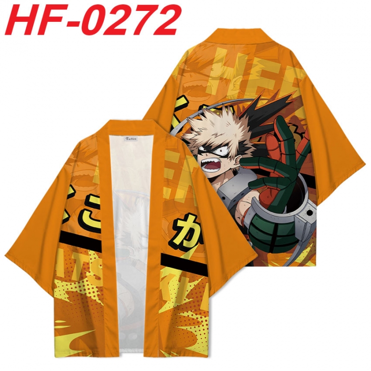 My Hero Academia Anime digital printed French velvet kimono top from S to 4XL HF-0272