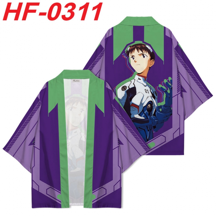 EVA Anime digital printed French velvet kimono top from S to 4XL   HF-0311