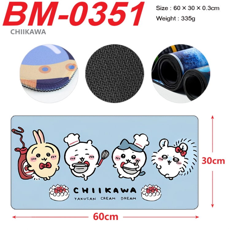Chiikawa Anime peripheral lock edge mouse pad 60X30cm BM-0351