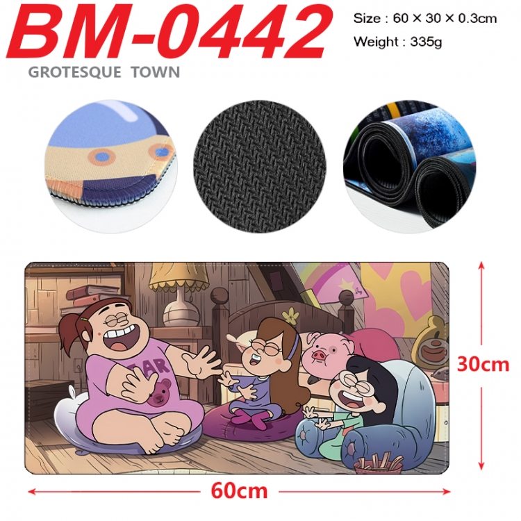 Gravity Falls Anime peripheral lock edge mouse pad 60X30cm BM-0442