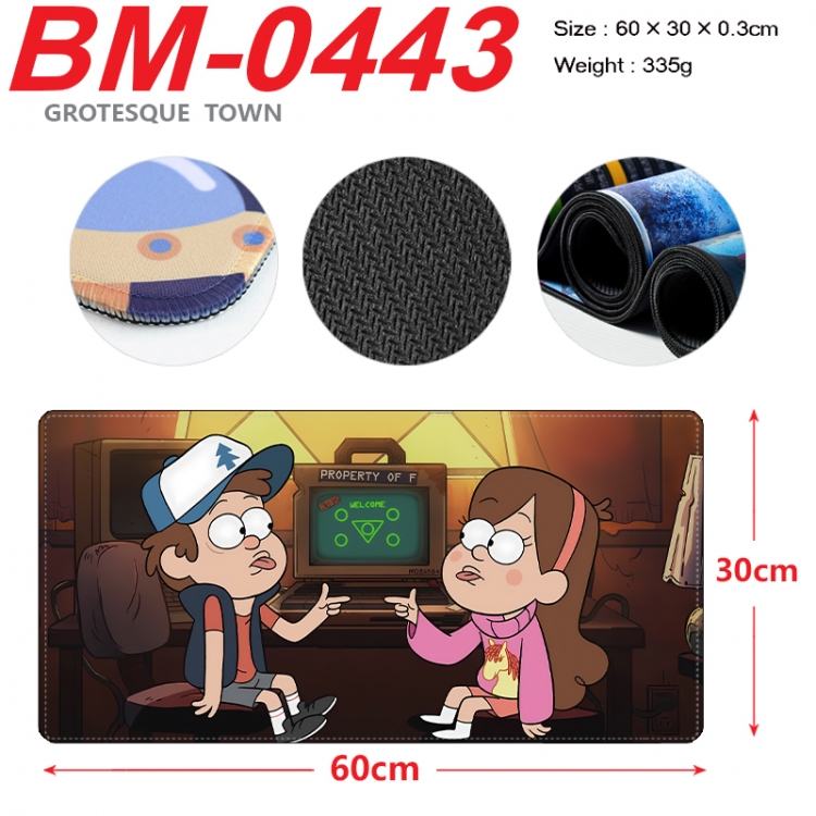 Gravity Falls Anime peripheral lock edge mouse pad 60X30cm BM-0443