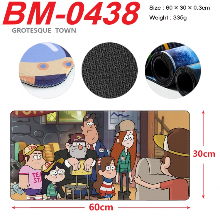 Gravity Falls Anime peripheral lock edge mouse pad 60X30cm BM-0438