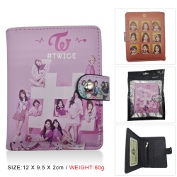 TWICE PU vertical wallet short...