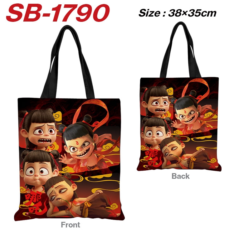 Nezha 2 Anime Canvas Handheld Shoulder Bag Handbag Shopping Bag 38X35CM  sb-1790