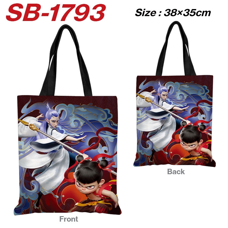 Nezha 2 Anime Canvas Handheld Shoulder Bag Handbag Shopping Bag 38X35CM sb-1793