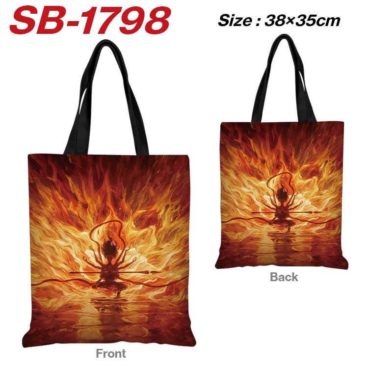 Nezha 2 Anime Canvas Handheld Shoulder Bag Handbag Shopping Bag 38X35CM  sb-1798