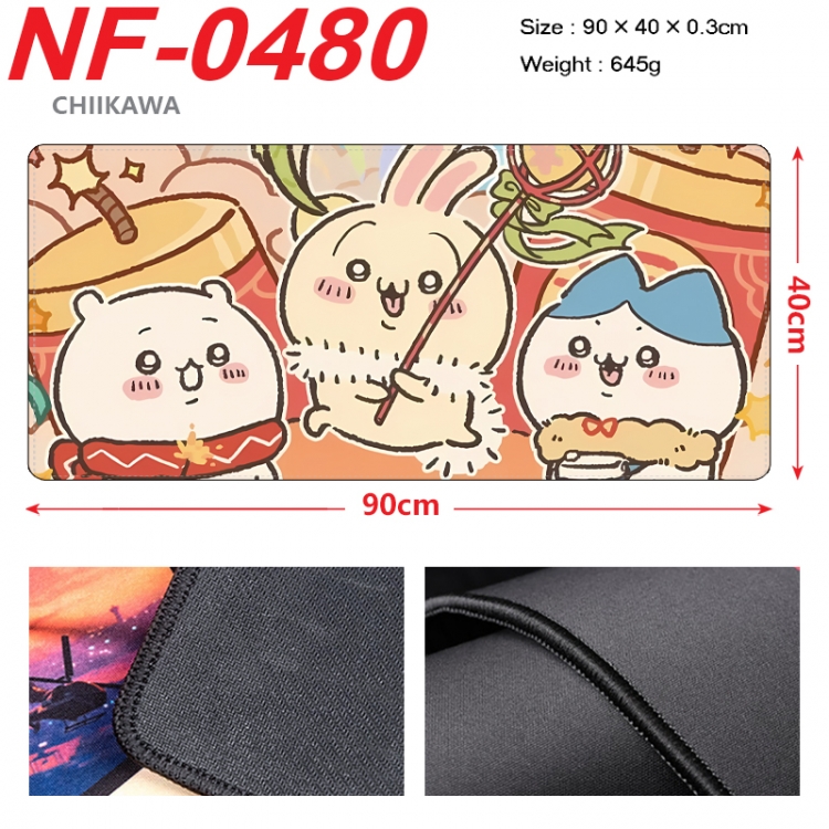 Chiikawa Anime peripheral lock edge mouse pad 90X40cm