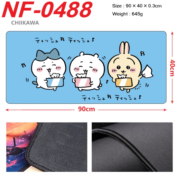 Chiikawa Anime peripheral lock edge mouse pad 90X40cm