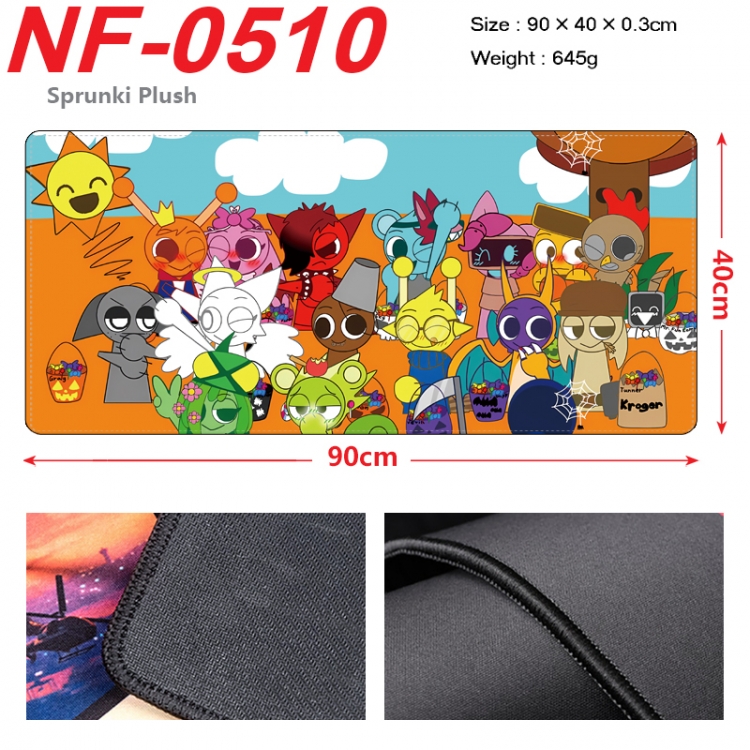Sprunki Plush Anime peripheral lock edge mouse pad 90X40cm  NF-0510