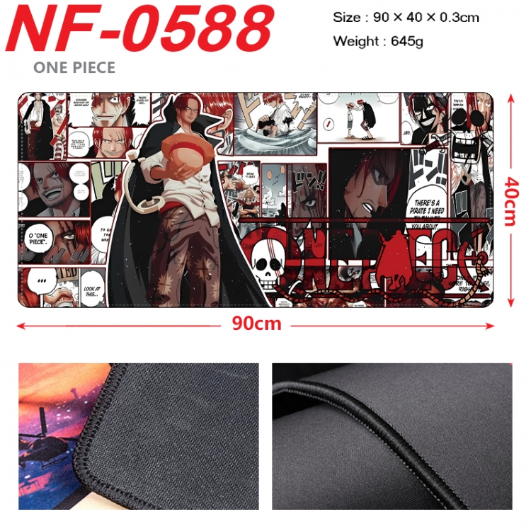 One Piece Anime peripheral lock edge mouse pad 90X40cm