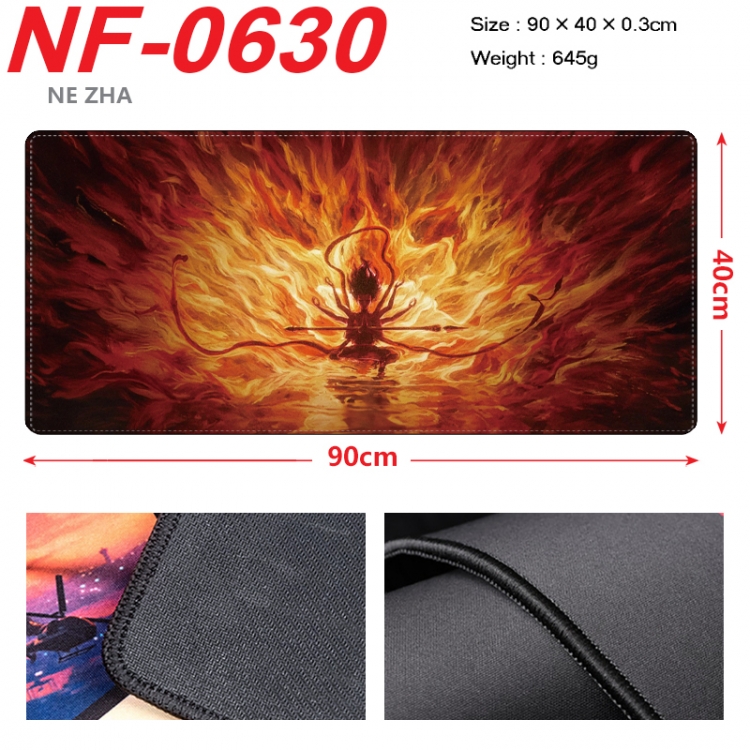 Nezha Anime peripheral lock edge mouse pad 90X40cm NF-0630