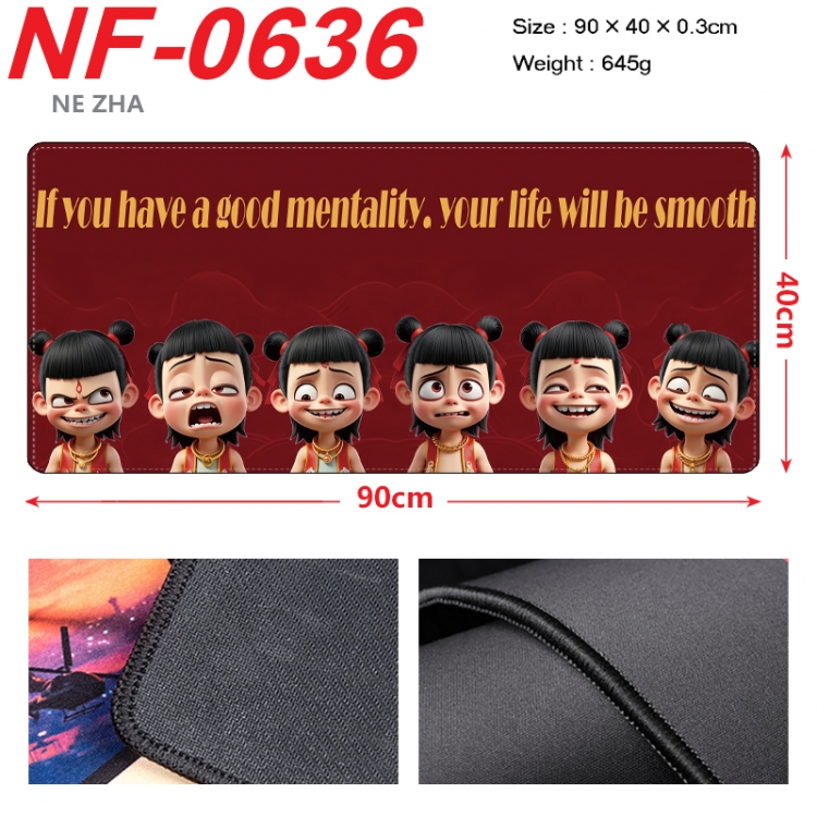 Nezha Anime peripheral lock edge mouse pad 90X40cm NF-0636