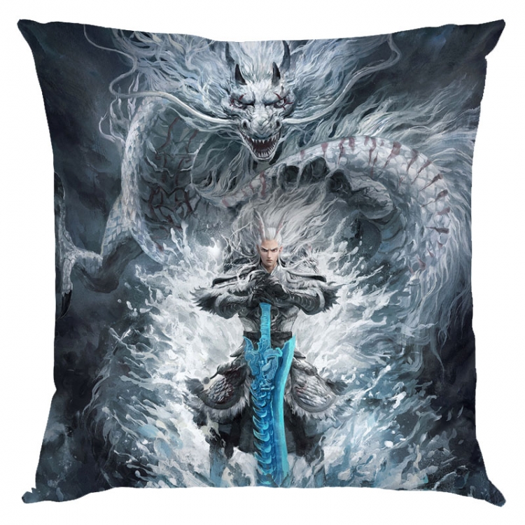 Nezha Anime square full-color pillow cushion 45X45CM NO FILLING 