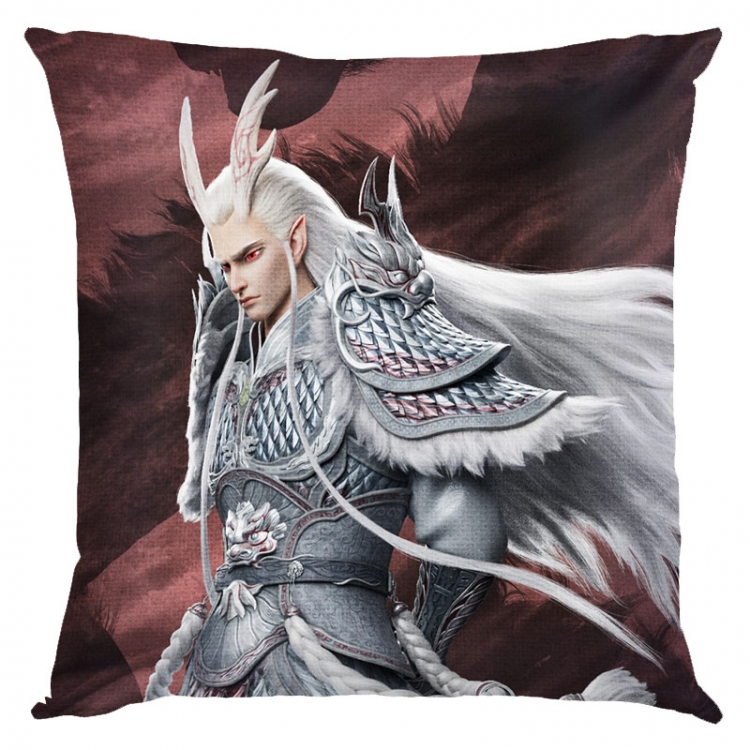 Nezha Anime square full-color pillow cushion 45X45CM NO FILLING 