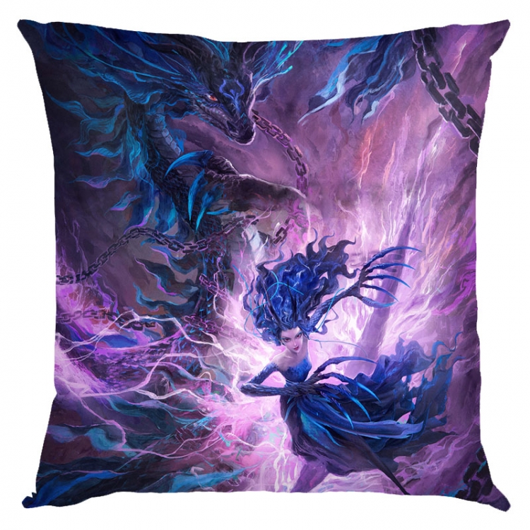 Nezha Anime square full-color pillow cushion 45X45CM NO FILLING 