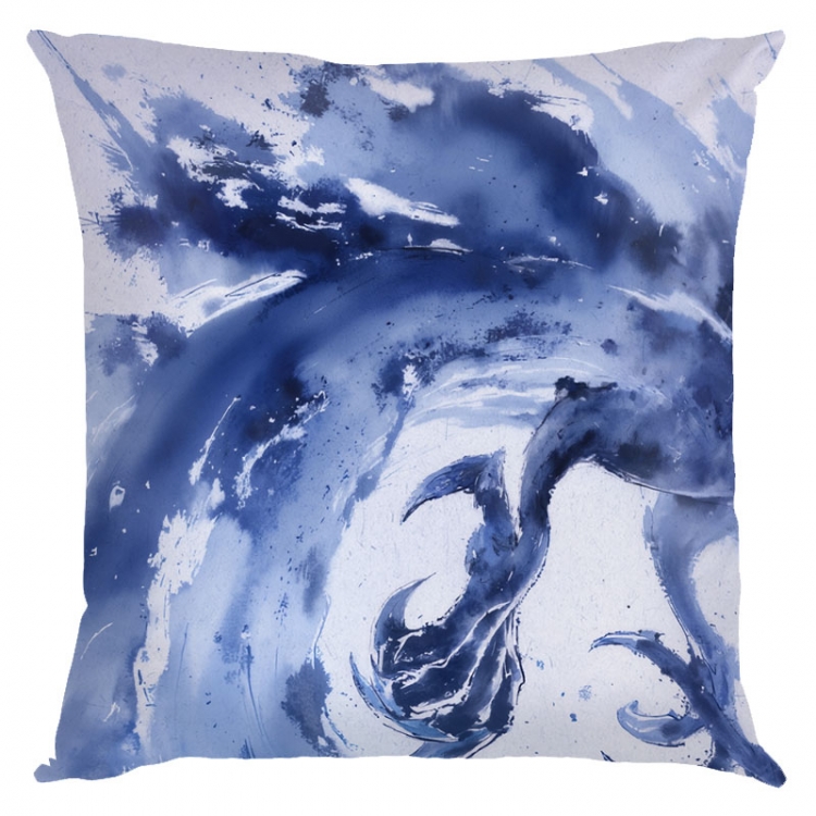 Nezha Anime square full-color pillow cushion 45X45CM NO FILLING 
