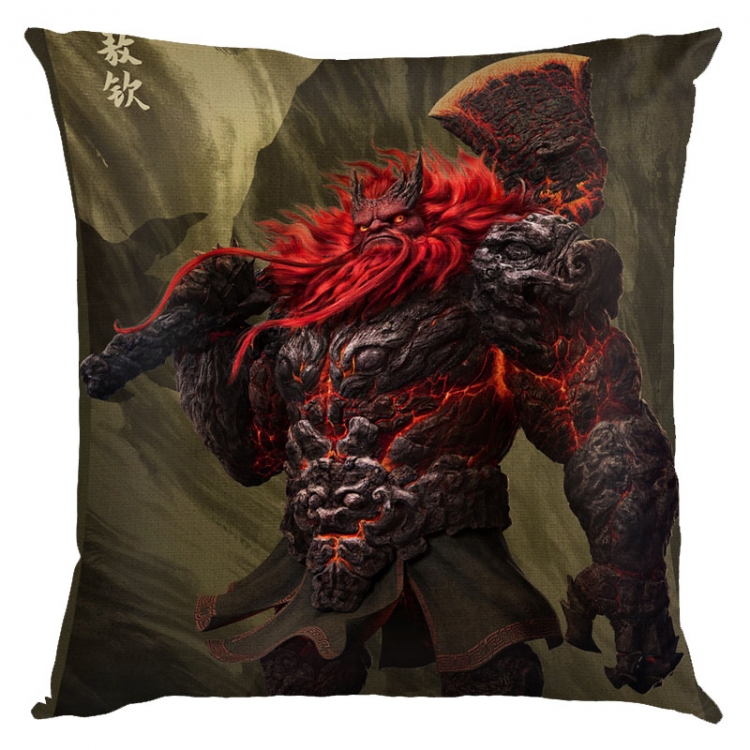 Nezha Anime square full-color pillow cushion 45X45CM NO FILLING 
