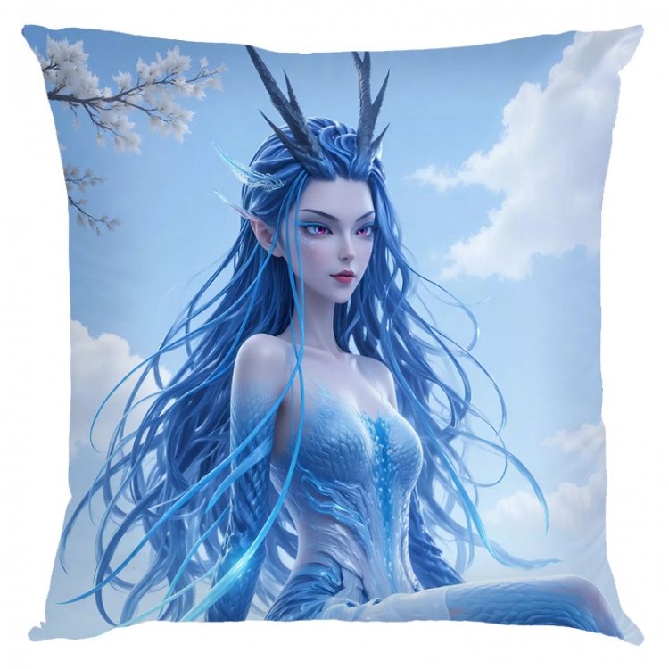Nezha Anime square full-color pillow cushion 45X45CM NO FILLING 
