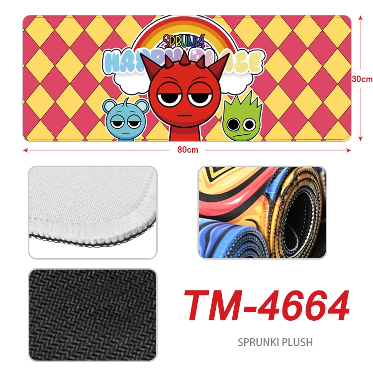 Sprunki Plush Anime peripheral lock edge mouse pad 80X30cm TM-4664