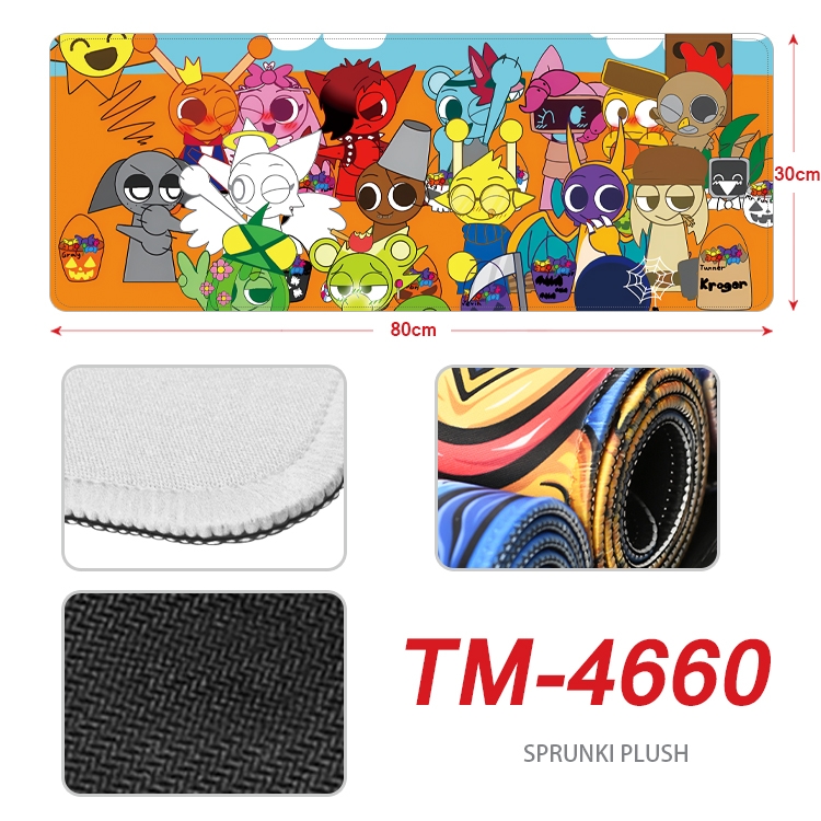 Sprunki Plush Anime peripheral lock edge mouse pad 80X30cm  TM-4660