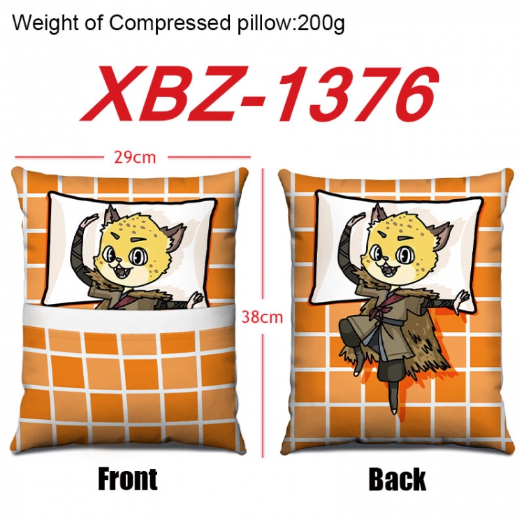 Nezha Anime Square Crystal Velvet Pillow 29X38cm  XBZ-1376