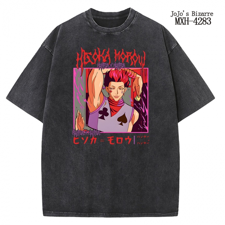 JoJos Bizarre Adventure Anime peripheral pure cotton washed and worn T-shirt from S to 2XL