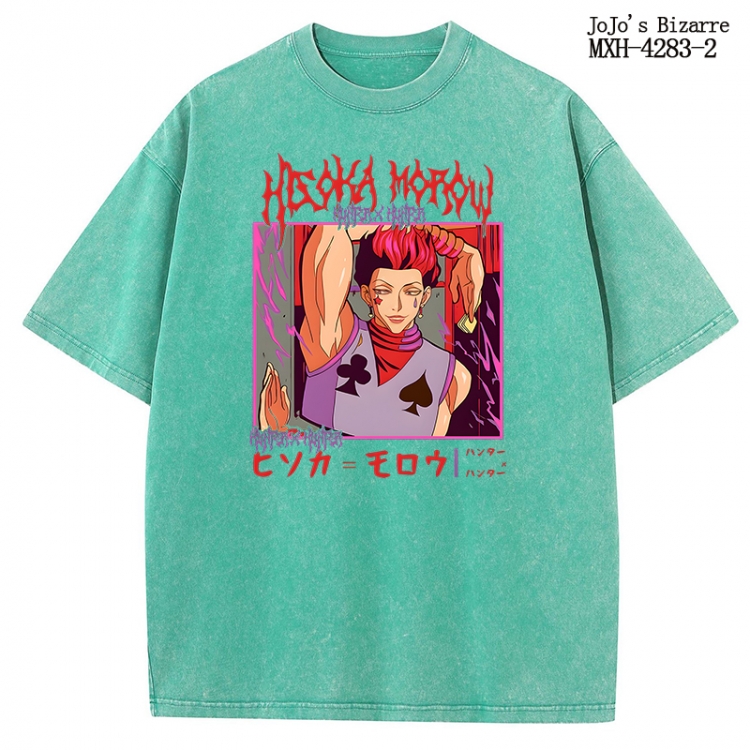 JoJos Bizarre Adventure Anime peripheral pure cotton washed and worn T-shirt from S to 2XL