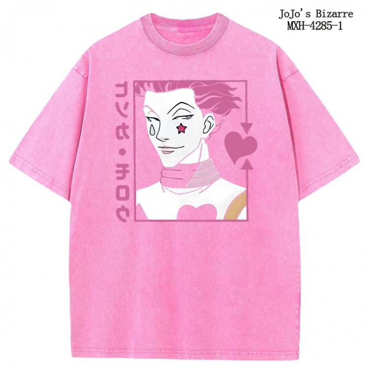 JoJos Bizarre Adventure Anime peripheral pure cotton washed and worn T-shirt from S to 2XL