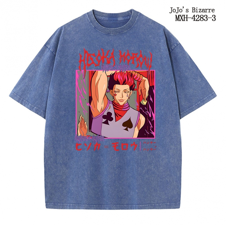 JoJos Bizarre Adventure Anime peripheral pure cotton washed and worn T-shirt from S to 2XL