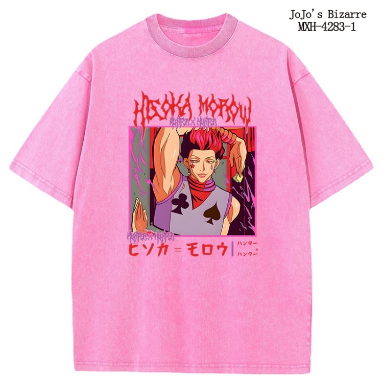 JoJos Bizarre Adventure Anime peripheral pure cotton washed and worn T-shirt from S to 2XL