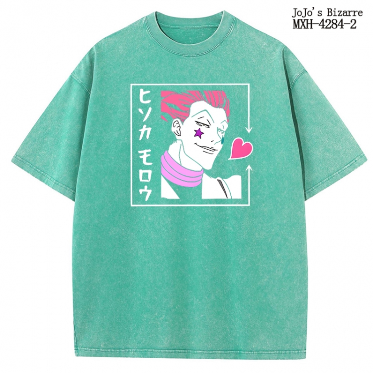 JoJos Bizarre Adventure Anime peripheral pure cotton washed and worn T-shirt from S to 2XL