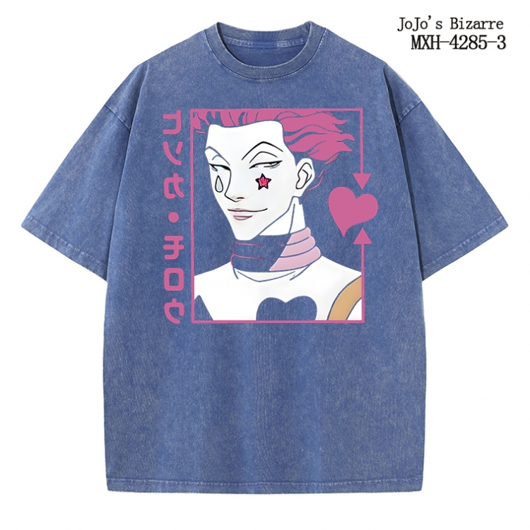 JoJos Bizarre Adventure Anime peripheral pure cotton washed and worn T-shirt from S to 2XL