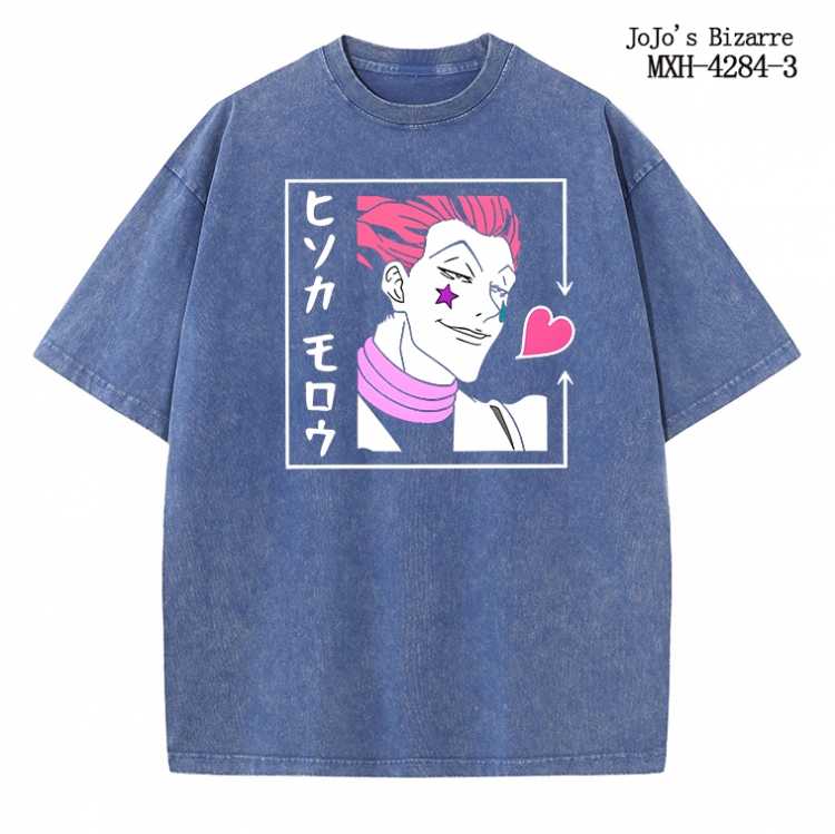 JoJos Bizarre Adventure Anime peripheral pure cotton washed and worn T-shirt from S to 2XL