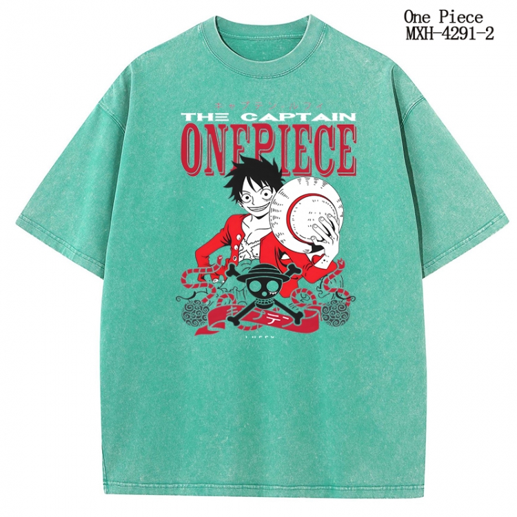One Piece Anime peripheral pure cotton washed and worn T-shirt from S to 2XL MXH-4291-2